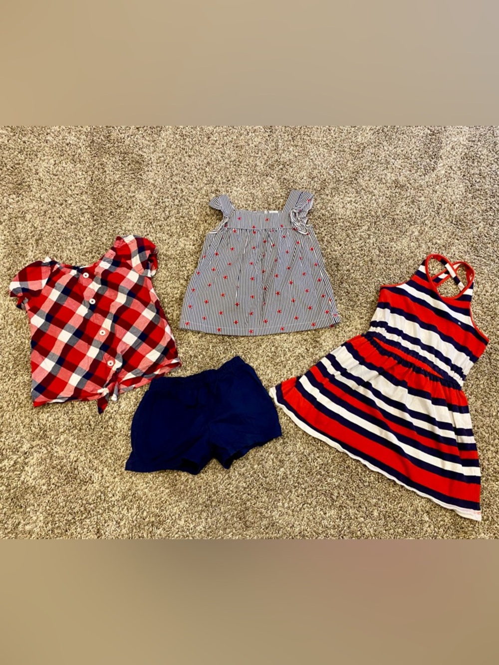 Carter's Girls Red White and Blue 4-Piece Set